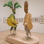 Wearable costumes that Diego Rivera had designed for modernist ballet, "H.P. (Horsepower)".